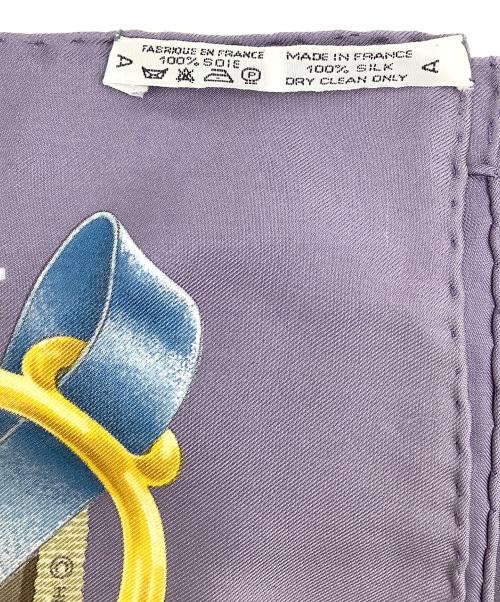 HERMES（エルメス）HERMES (エルメス) カレ90　Grand Manege(大調教術) パープルの古着・服飾アイテム