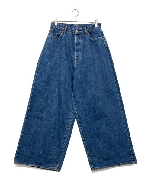 ordinary fits（オーディナリーフィッツ）Ordinary fits (オーディナリーフィッツ) ワイドデニムパンツ インディゴ サイズ:76cm(W30)の古着・服飾アイテム