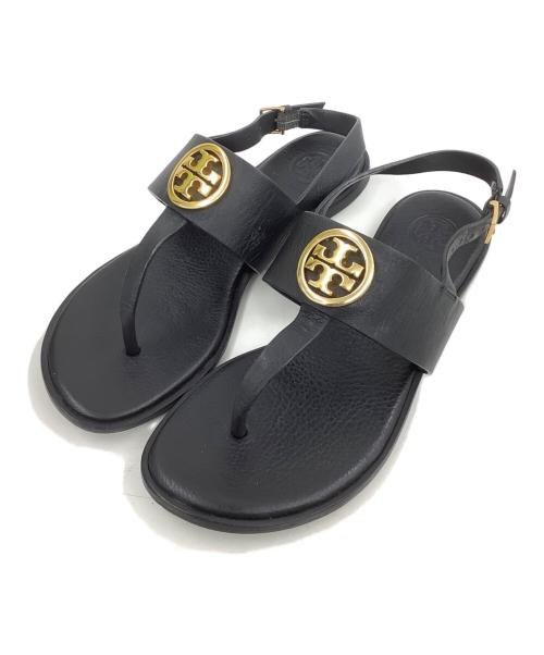 TORY BURCH（トリーバーチ）TORY BURCH (トリーバーチ) Tストラップ トングサンダル ブラック サイズ:5の古着・服飾アイテム