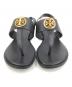 中古・古着 TORY BURCH (トリーバーチ) Tストラップ トングサンダル ブラック サイズ:5：7000円