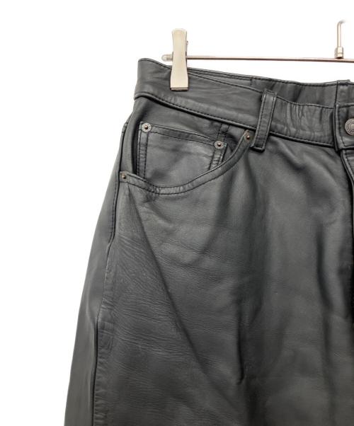 LEVI'S（リーバイス）LEVI'S (リーバイス) レザーパンツ ブラック サイズ:86cm(W34)の古着・服飾アイテム