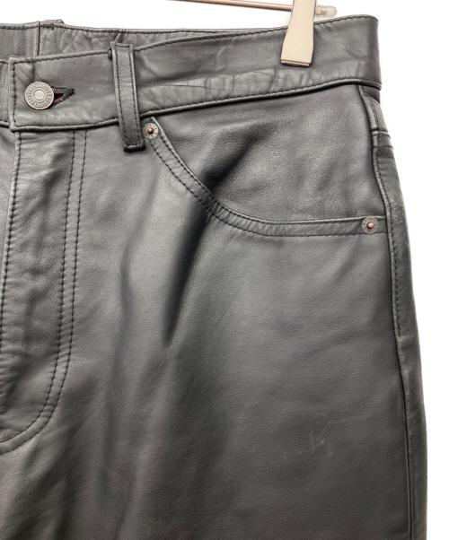 LEVI'S（リーバイス）LEVI'S (リーバイス) レザーパンツ ブラック サイズ:86cm(W34)の古着・服飾アイテム