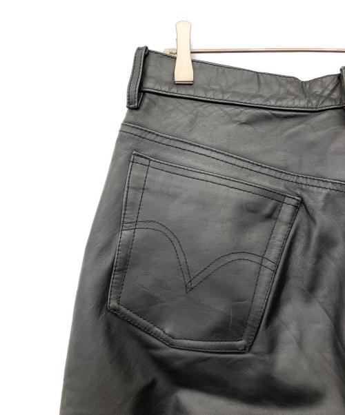 LEVI'S（リーバイス）LEVI'S (リーバイス) レザーパンツ ブラック サイズ:86cm(W34)の古着・服飾アイテム