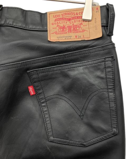 LEVI'S（リーバイス）LEVI'S (リーバイス) レザーパンツ ブラック サイズ:86cm(W34)の古着・服飾アイテム