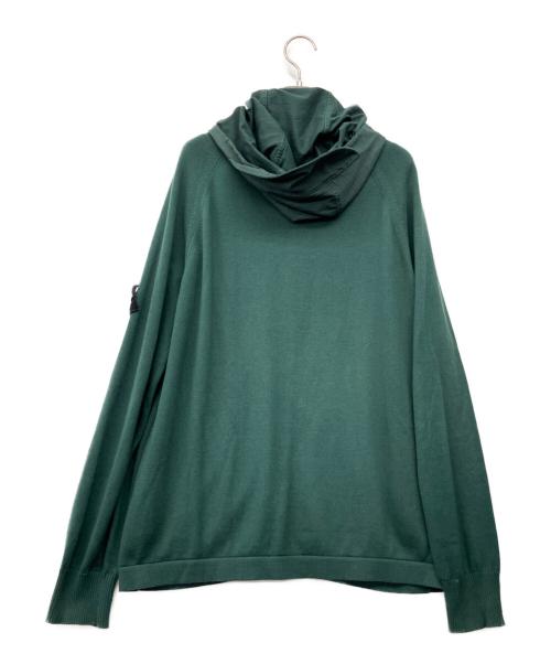 STONE ISLAND（ストーンアイランド）STONE ISLAND (ストーンアイランド) フードジップアップカーディガン グリーン サイズ:Lの古着・服飾アイテム