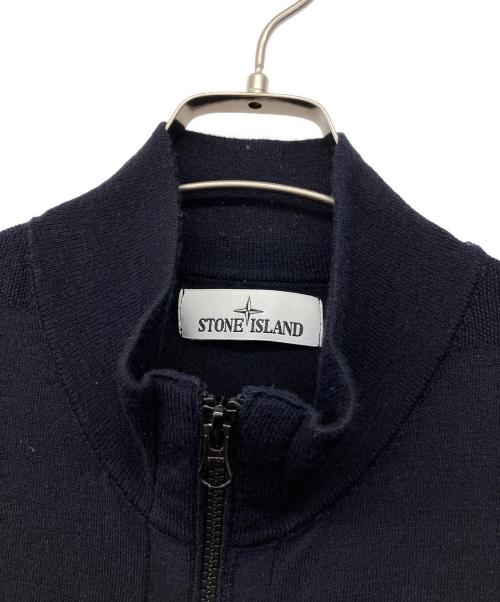 STONE ISLAND（ストーンアイランド）STONE ISLAND (ストーンアイランド) Stellina Knit Zip Cardigan ネイビー サイズ:Lの古着・服飾アイテム