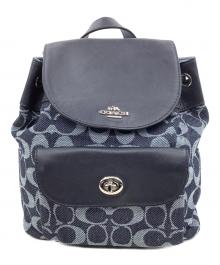 COACH（コーチ）の古着「ビリー バッグパック デニム」｜ネイビー
