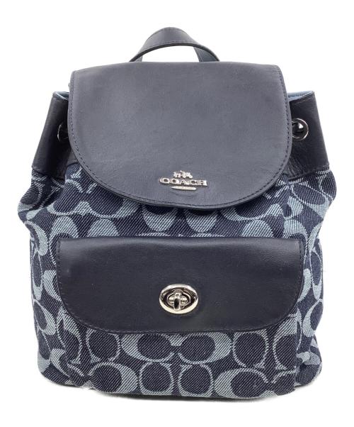 COACH（コーチ）COACH (コーチ) ビリー バッグパック デニム ネイビーの古着・服飾アイテム