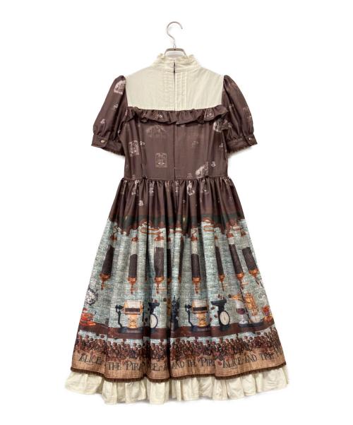 ALICE and the PIRATES（アリスアンドザパイレーツ）ALICE and the PIRATES (アリスアンドザパイレーツ) 長袖ワンピース ブラウン×アイボリー サイズ:不明の古着・服飾アイテム