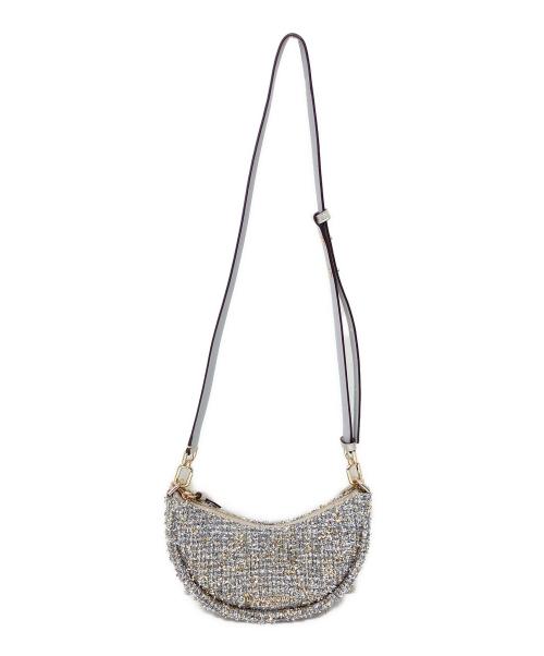 Kate Spade（ケイトスペード）Kate Spade (ケイトスペード) Smile Tweed Small Crossbody シルバーの古着・服飾アイテム