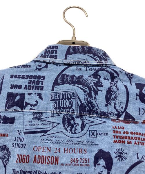 Hysteric Glamour（ヒステリックグラマー）Hysteric Glamour (ヒステリックグラマー) Courtney Love/OPEN24H総柄長袖SH インディゴ サイズ:L 未使用品の古着・服飾アイテム