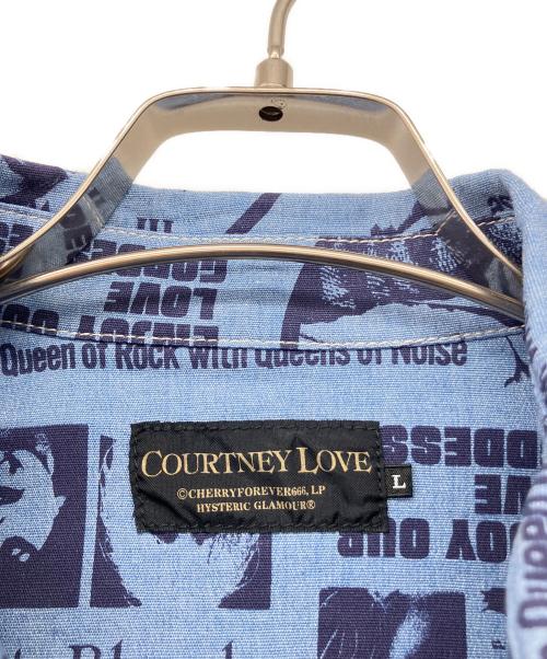 Hysteric Glamour（ヒステリックグラマー）Hysteric Glamour (ヒステリックグラマー) Courtney Love/OPEN24H総柄長袖SH インディゴ サイズ:L 未使用品の古着・服飾アイテム