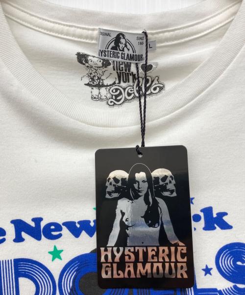 Hysteric Glamour（ヒステリックグラマー）Hysteric Glamour (ヒステリックグラマー) New York Dolls (ニューヨークドールズ) NYD/LOOKING FOR A KISS pt T-SH ホワイト サイズ:Lの古着・服飾アイテム