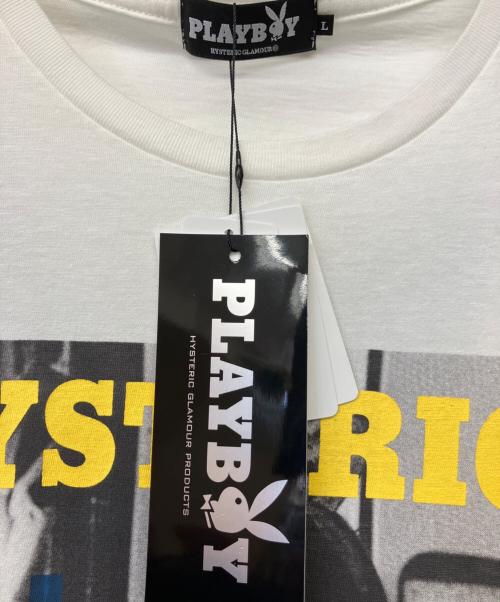 Hysteric Glamour（ヒステリックグラマー）Hysteric Glamour (ヒステリックグラマー) PLAY BOY (プレイボーイ) Hysteric Glamour×PLAYBOY PLAYMATE ASHLEY PRINT TEE ホワイト サイズ:L 未使用品の古着・服飾アイテム