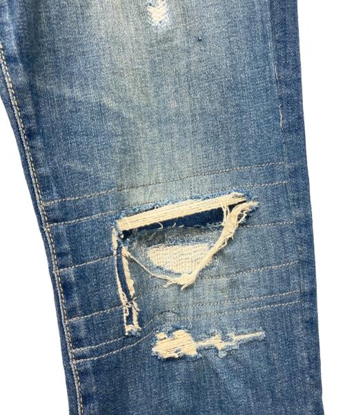 Hysteric Glamour（ヒステリックグラマー）Hysteric Glamour (ヒステリックグラマー) KPR加工 ISKOデニム リメイクスリムパンツ インディゴ サイズ:78.5cm(W31) 未使用品の古着・服飾アイテム