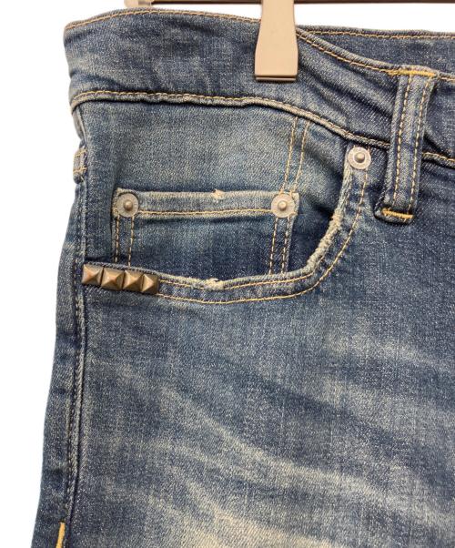 Hysteric Glamour（ヒステリックグラマー）Hysteric Glamour (ヒステリックグラマー) KPR加工 ISKOデニム リメイクスリムパンツ インディゴ サイズ:78.5cm(W31) 未使用品の古着・服飾アイテム