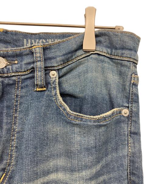 Hysteric Glamour（ヒステリックグラマー）Hysteric Glamour (ヒステリックグラマー) KPR加工 ISKOデニム リメイクスリムパンツ インディゴ サイズ:78.5cm(W31) 未使用品の古着・服飾アイテム
