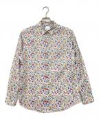 PAUL SMITHポールスミス）の古着「LIBERTY フローラルプリントシャツ」｜ホワイト
