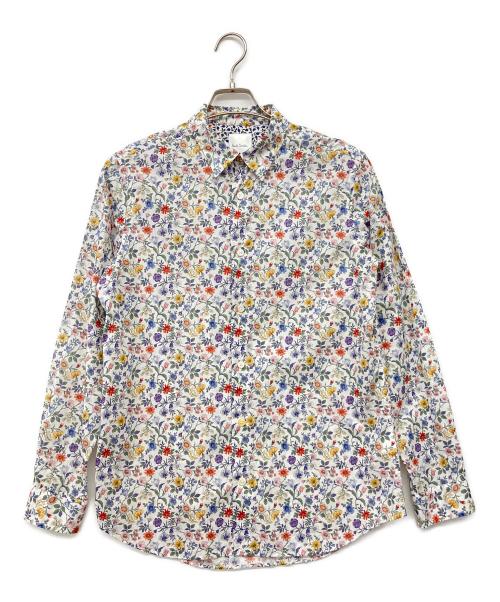 PAUL SMITH（ポールスミス）PAUL SMITH (ポールスミス) LIBERTY フローラルプリントシャツ ホワイト サイズ:Mの古着・服飾アイテム