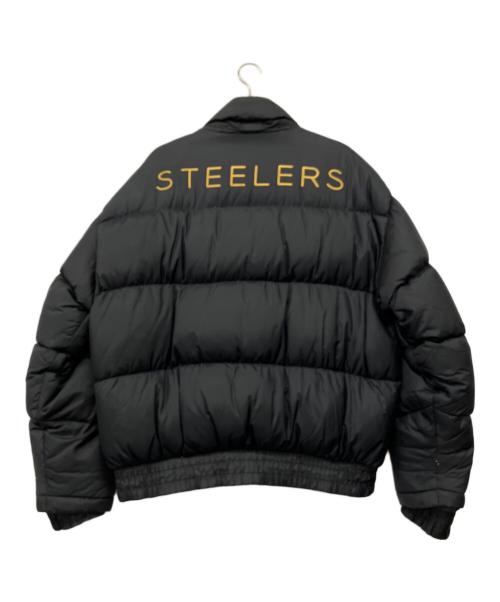 Pro Player（プロ プレイヤー）PRO PLAYER (プロ プレイヤー) NFL PITTSBURGH STEELERS　90’ﾀﾞｳﾝｼﾞｬｹｯﾄ ブラック サイズ:XLの古着・服飾アイテム