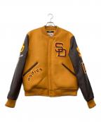 COOPERSTOWN by PRO STANDARDクーパーズタウン バイ プロスタンダード）の古着「San Diego Padres　VARSITY JACKET」｜イエロー