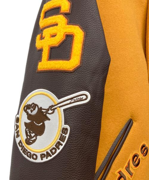 COOPERSTOWN by PRO STANDARD（クーパーズタウン バイ プロスタンダード）COOPERSTOWN by PRO STANDARD (クーパーズタウン バイ プロスタンダード) San Diego Padres　VARSITY JACKET イエロー サイズ:Lの古着・服飾アイテム