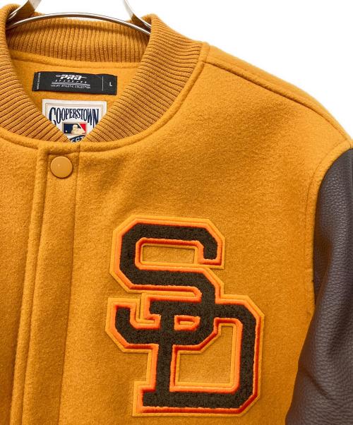 COOPERSTOWN by PRO STANDARD（クーパーズタウン バイ プロスタンダード）COOPERSTOWN by PRO STANDARD (クーパーズタウン バイ プロスタンダード) San Diego Padres　VARSITY JACKET イエロー サイズ:Lの古着・服飾アイテム