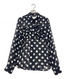 COMME des GARCONS（コムデギャルソン）の古着「長袖ブラウス」｜ネイビー