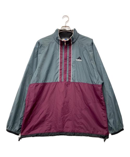 adidas（アディダス）adidas (アディダス) ハーフジップジャケット グレー サイズ:Mの古着・服飾アイテム
