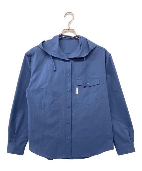 RIDGE MOUNTAIN GEAR（リッジマウンテン ギア）RIDGE MOUNTAIN GEAR (リッジマウンテン ギア) Hooded Long Sleeve Shirt ネイビー サイズ:Lの古着・服飾アイテム