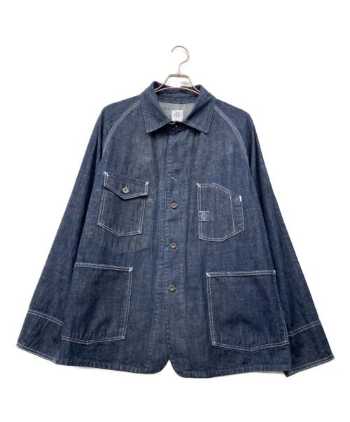 POST O'ALLS（ポストオーバーオールズ）POST O'ALLS (ポストオーバーオールズ) デニムカバーオール インディゴ サイズ:XLの古着・服飾アイテム