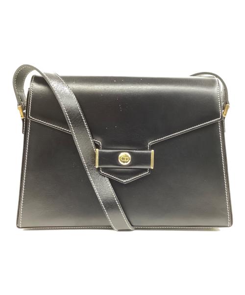 Christian Dior（クリスチャン ディオール）Christian Dior (クリスチャン ディオール) TRAPEZOID CROSSBODY SHOULDER BAG ブラックの古着・服飾アイテム