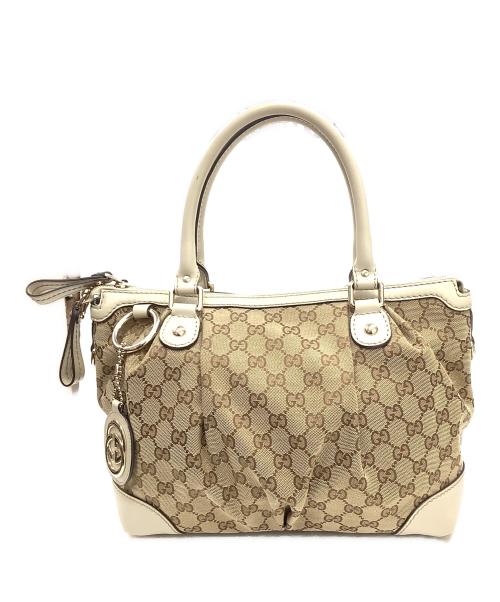 GUCCI（グッチ）GUCCI (グッチ) スーキー　2WAYハンドバッグ ベージュの古着・服飾アイテム