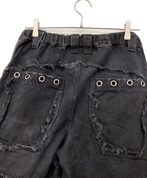 REFLEM（レフレム）REFLEM (レフレム) 2WAYワイドデニムカーゴパンツ ブラック サイズ:FREEの古着・服飾アイテム