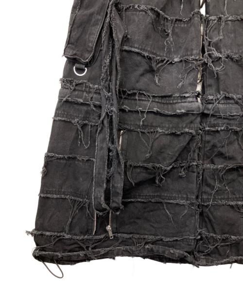 REFLEM（レフレム）REFLEM (レフレム) 2WAYワイドデニムカーゴパンツ ブラック サイズ:FREEの古着・服飾アイテム