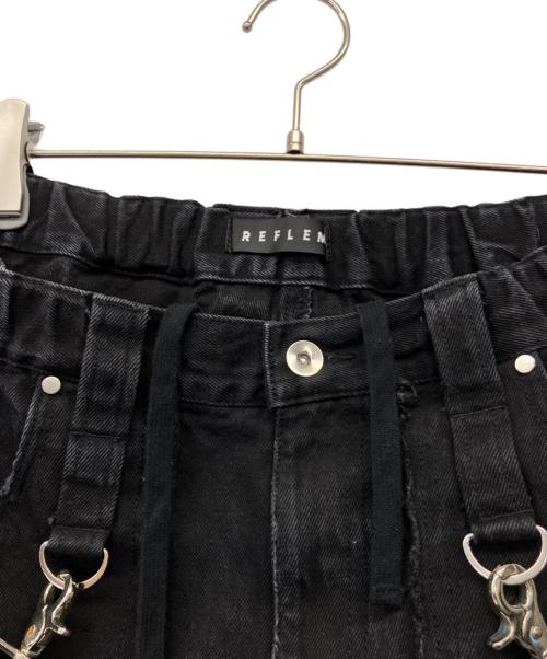 REFLEM（レフレム）REFLEM (レフレム) 2WAYワイドデニムカーゴパンツ ブラック サイズ:FREEの古着・服飾アイテム