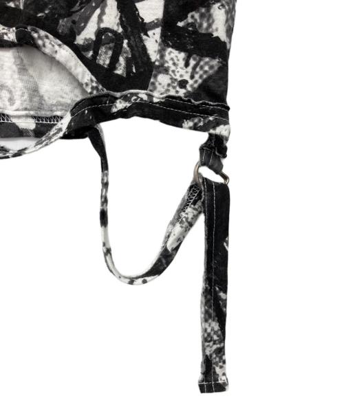 Hysteric Glamour（ヒステリックグラマー）Hysteric Glamour (ヒステリックグラマー) HYS ROCK プリントTシャツ ブラック×ホワイト サイズ:FREEの古着・服飾アイテム