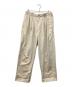 TapWater（タップウォーター）の古着「Cotton Chino Tuck Trousers 」｜ベージュ