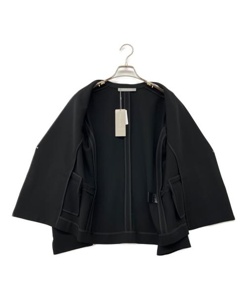 theory luxe（セオリーリュクス）theory luxe (セオリーリュクス) ドレープカラーレスジャケット - Elia 2 - Luve ブラック サイズ:38 未使用品の古着・服飾アイテム