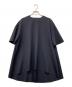 theory luxe（セオリーリュクス）の古着「《手洗い可》バックロングドレープTブラウス」｜ブラック
