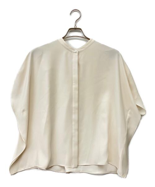 theory luxe（セオリーリュクス）theory luxe (セオリーリュクス) ドレープハーフスリーブブラウス - Jenna - Marvine ベージュ サイズ:40の古着・服飾アイテム