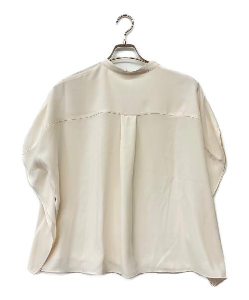 theory luxe（セオリーリュクス）theory luxe (セオリーリュクス) ドレープハーフスリーブブラウス - Jenna - Marvine ベージュ サイズ:40の古着・服飾アイテム