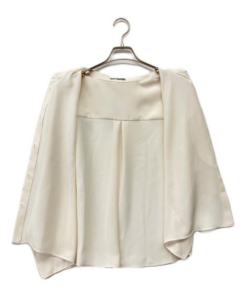 theory luxe（セオリーリュクス）theory luxe (セオリーリュクス) ドレープハーフスリーブブラウス - Jenna - Marvine ベージュ サイズ:40の古着・服飾アイテム