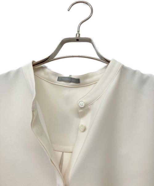 theory luxe（セオリーリュクス）theory luxe (セオリーリュクス) ドレープハーフスリーブブラウス - Jenna - Marvine ベージュ サイズ:40の古着・服飾アイテム