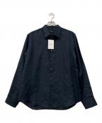 theoryセオリー）の古着「IRVING A GLOSSED LINEN」｜ネイビー