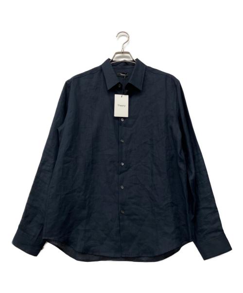 theory（セオリー）theory (セオリー) IRVING A GLOSSED LINEN ネイビー サイズ:Lの古着・服飾アイテム