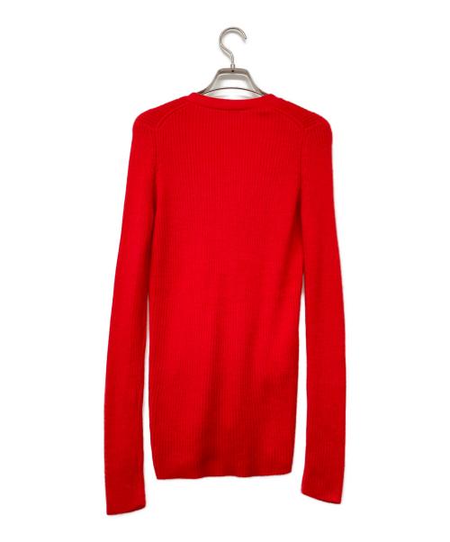 PRADA（プラダ）PRADA (プラダ) アルパカ100％ニットカーディガン レッド サイズ:38の古着・服飾アイテム