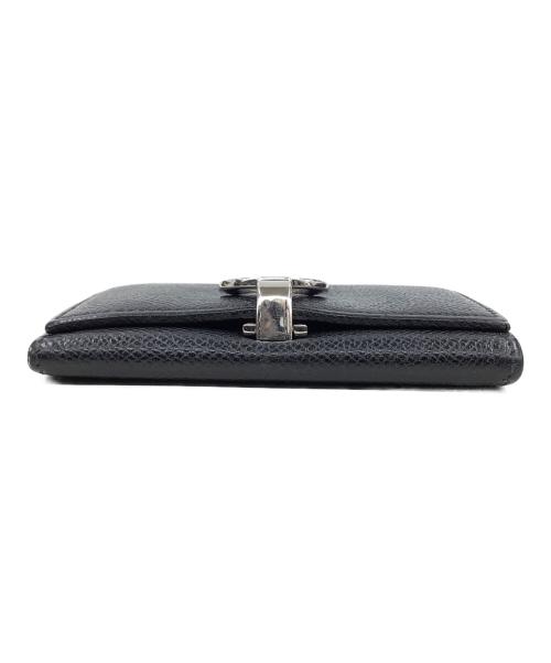 BVLGARI（ブルガリ）BVLGARI (ブルガリ) ロゴクリップ名刺入れ ブラックの古着・服飾アイテム