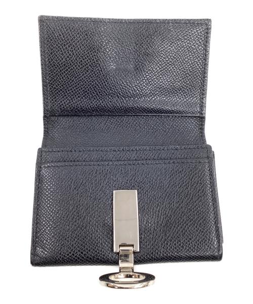 BVLGARI（ブルガリ）BVLGARI (ブルガリ) ロゴクリップ名刺入れ ブラックの古着・服飾アイテム