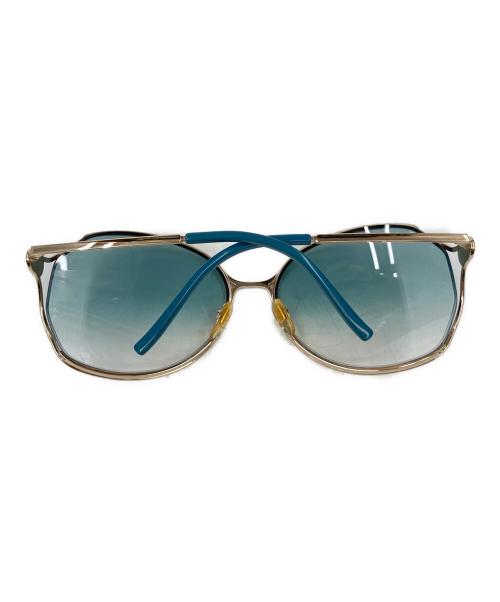 GUCCI（グッチ）GUCCI (グッチ) 眼鏡フレーム ブルー×ゴールド サイズ:63□18の古着・服飾アイテム